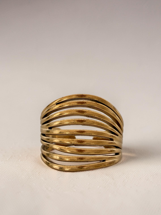 LIVIA Ring | Statement Ring Gold| 18K
